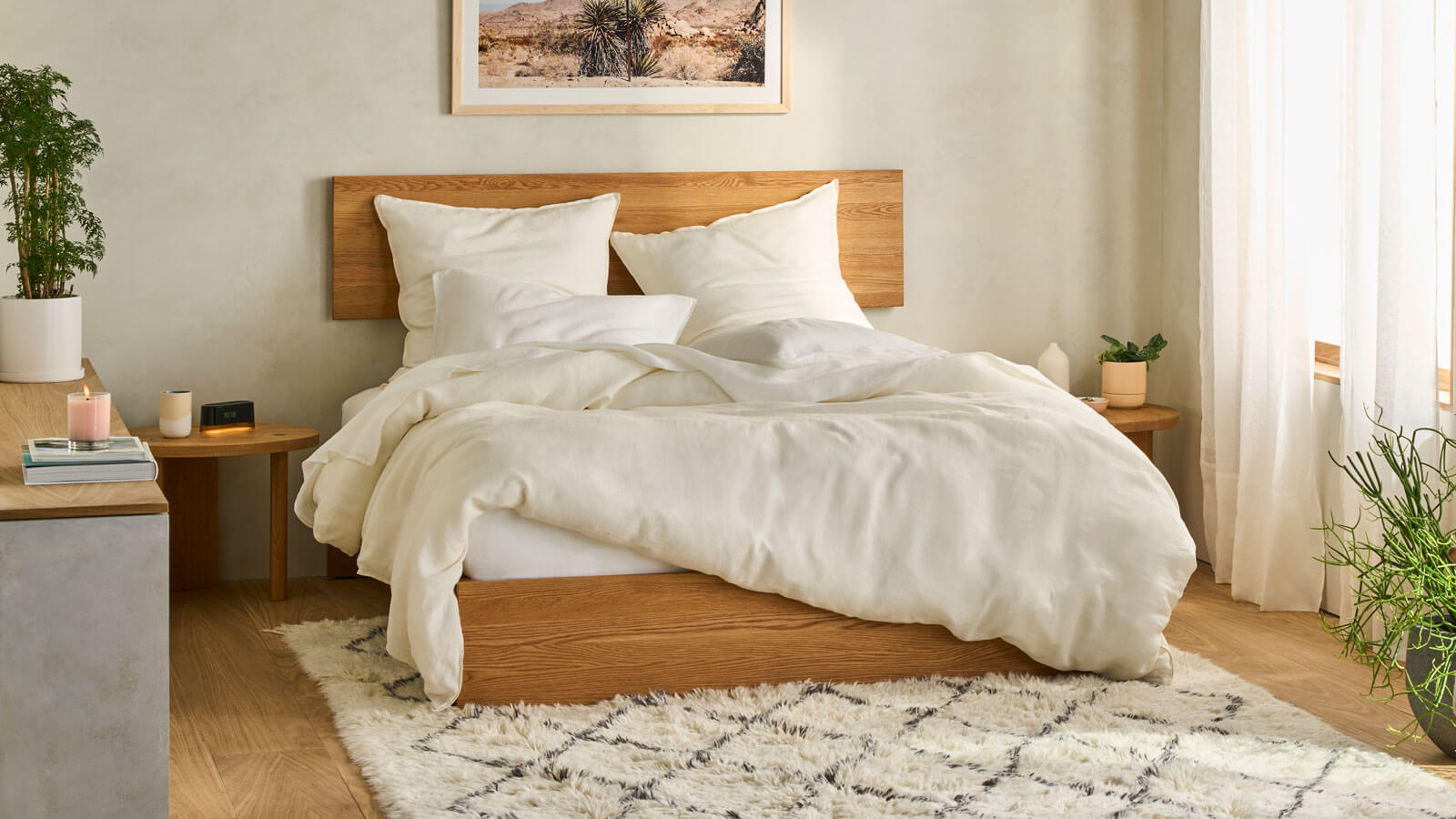 Brooklinen sheets on a bed